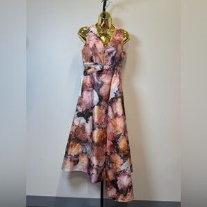 Kay Unger New York Floral Fit & Flare Dress Size 4